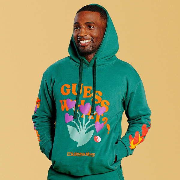 Green discount guess hoodie