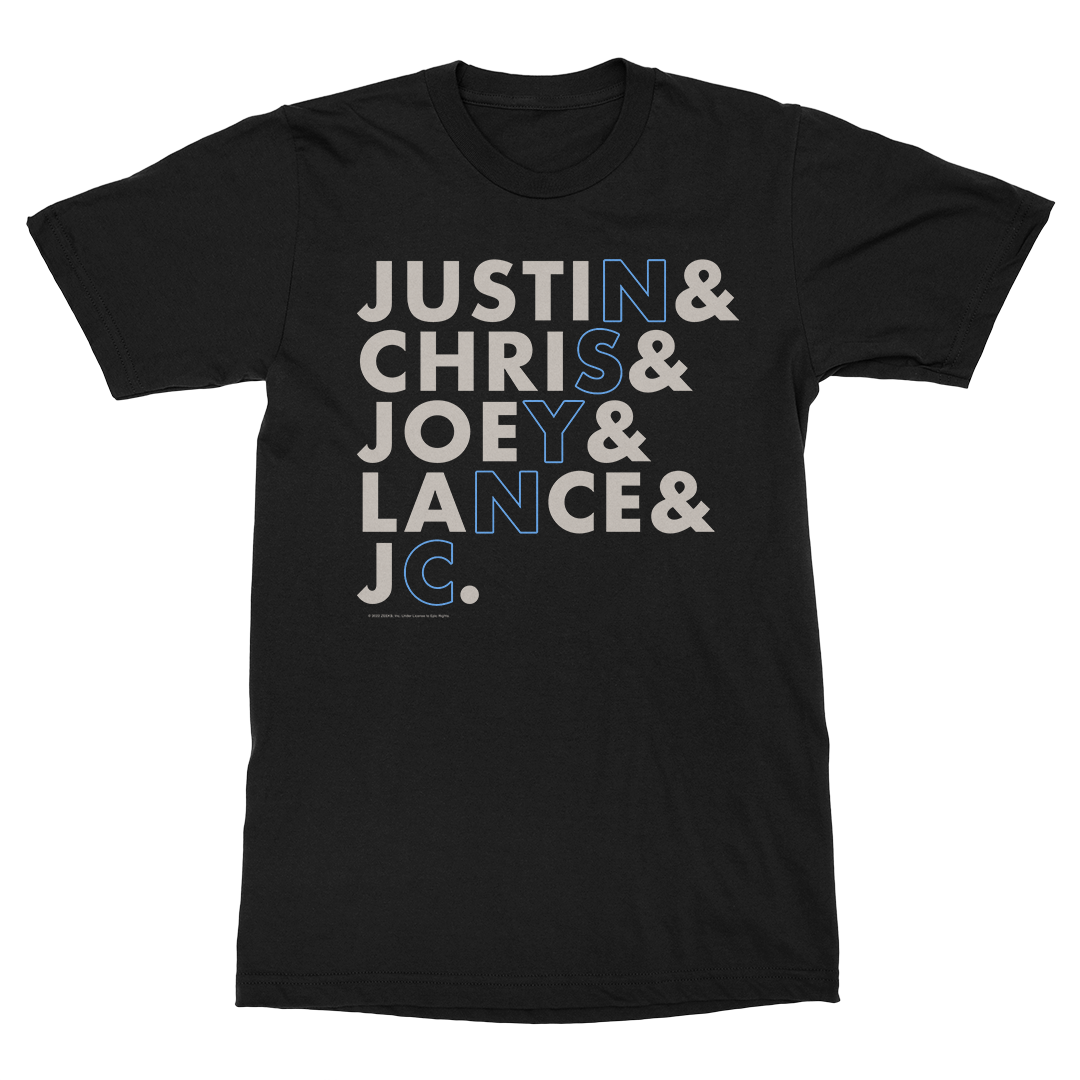 Name Stack T Shirt Black NSYNC Official Store name-stack-t-shirt-black-nsync-official-store